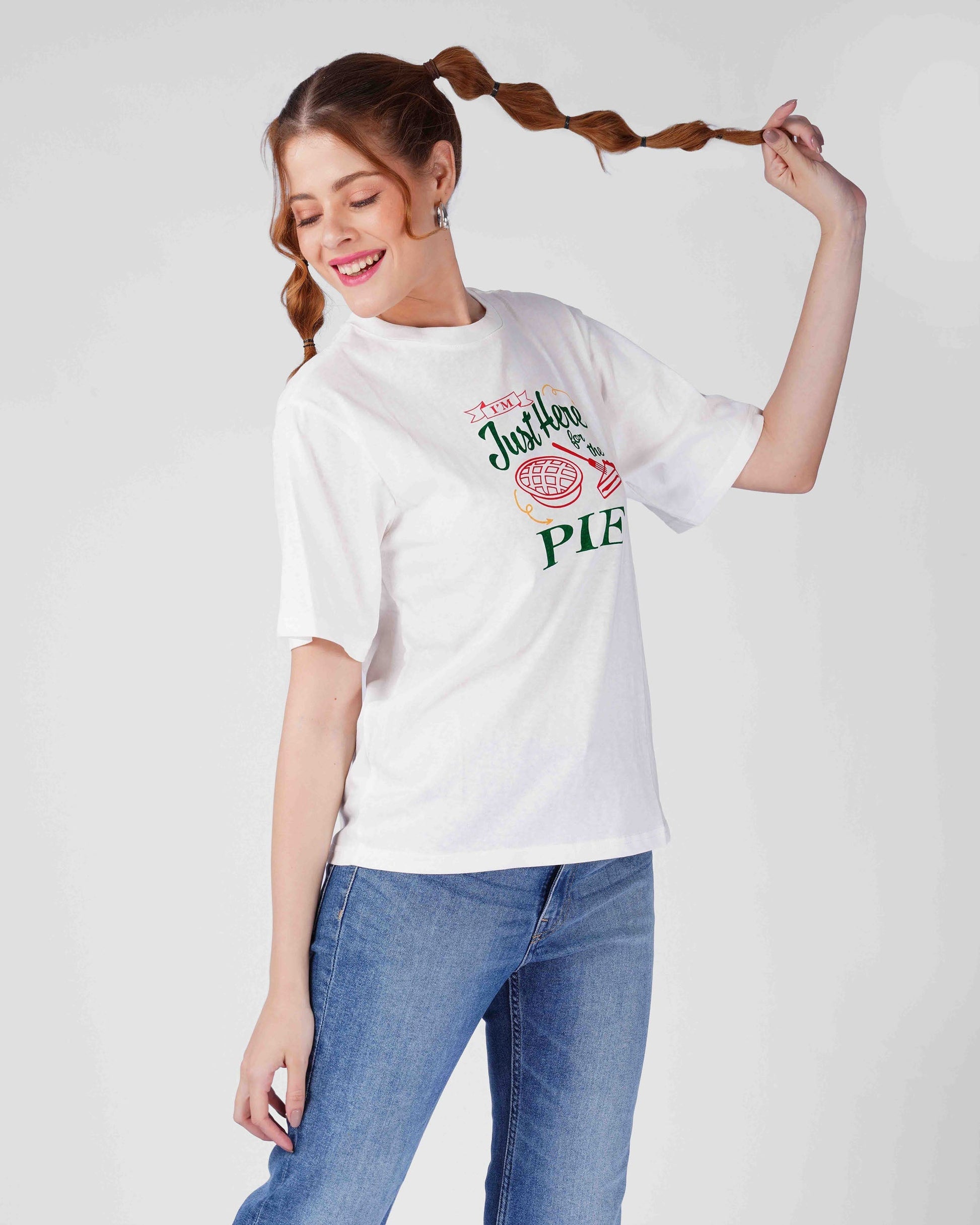 T-shirt -Just here Pie Blnkz