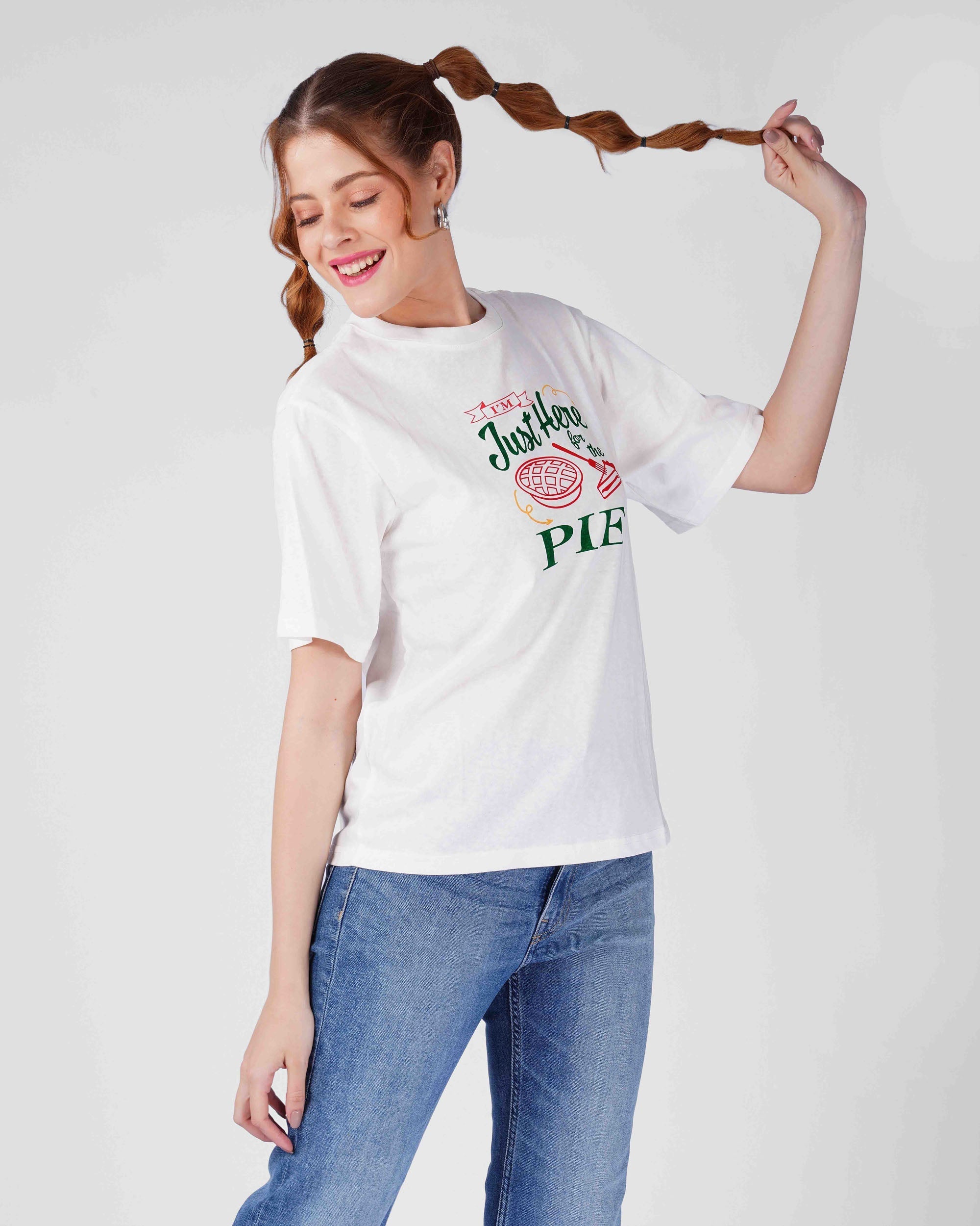 T-shirt -Just here Pie Blnkz