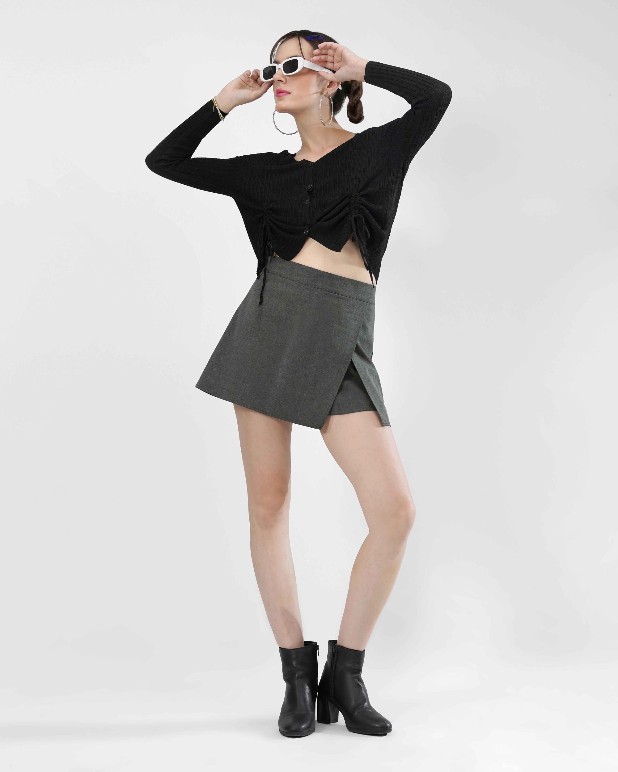 Front Fringe ruffled Top Blnkz