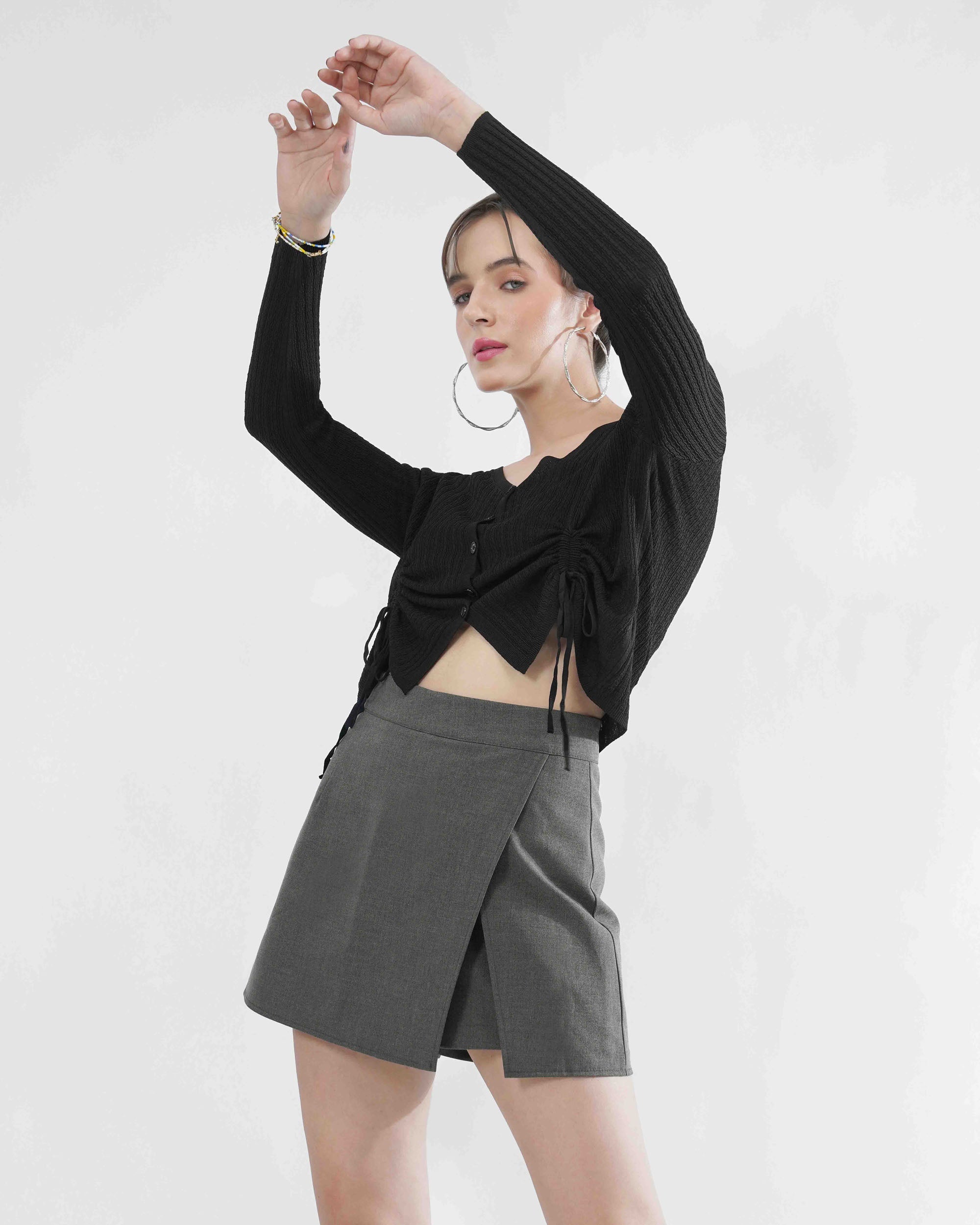 Front Fringe ruffled Top Blnkz
