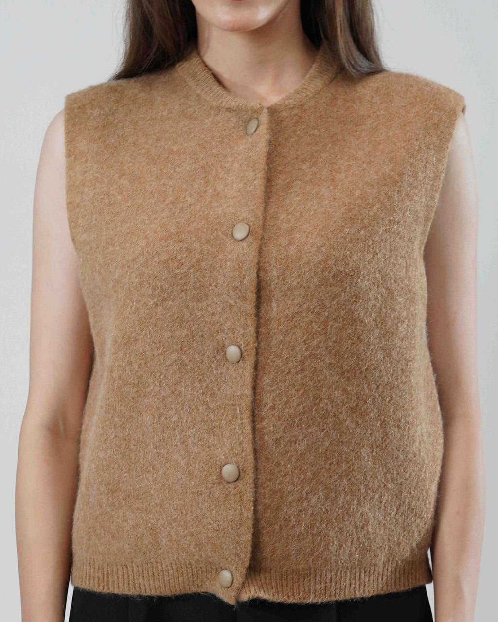 Cut sleeve Cardigan in wool