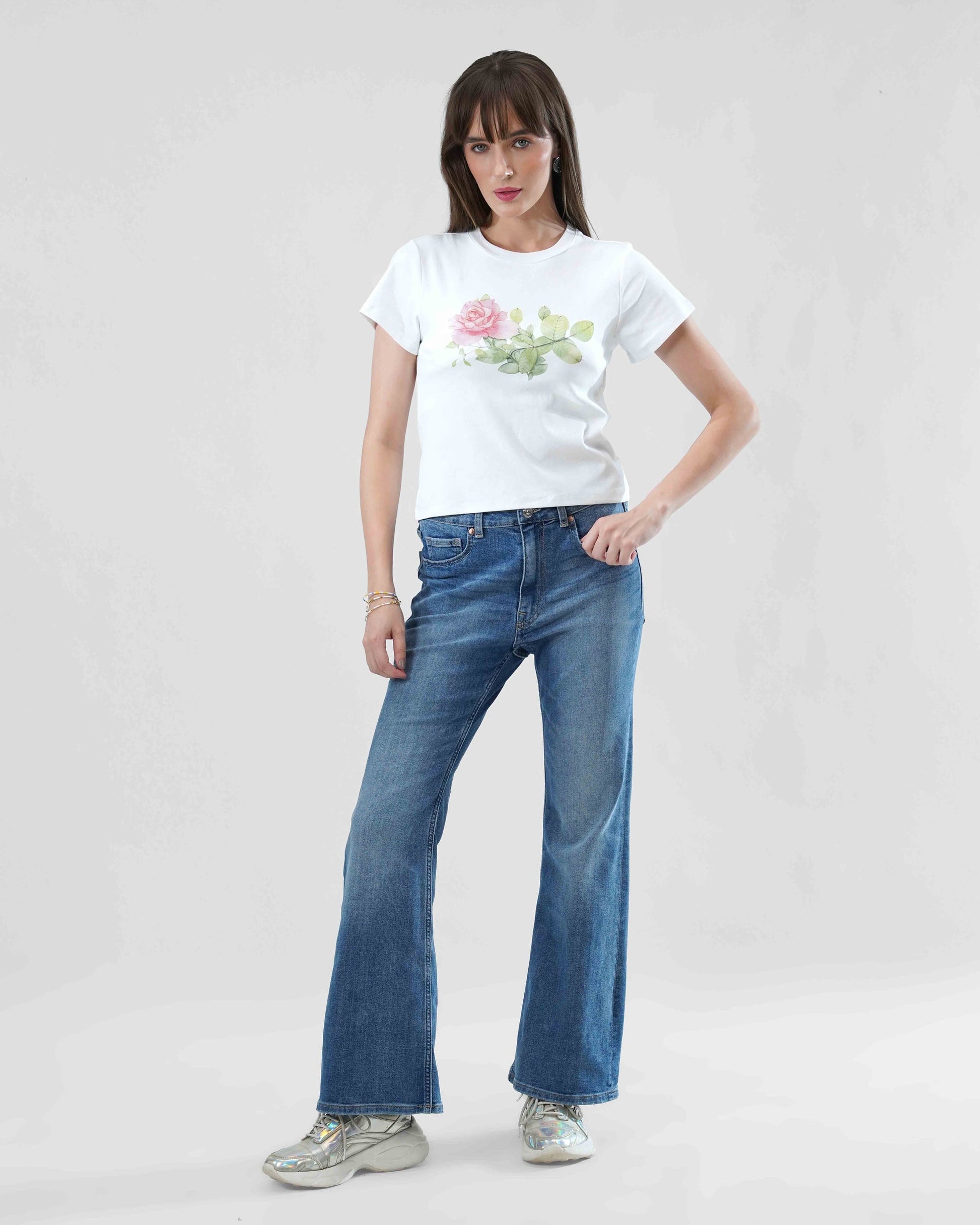 Tshirt - Rose print Blnkz