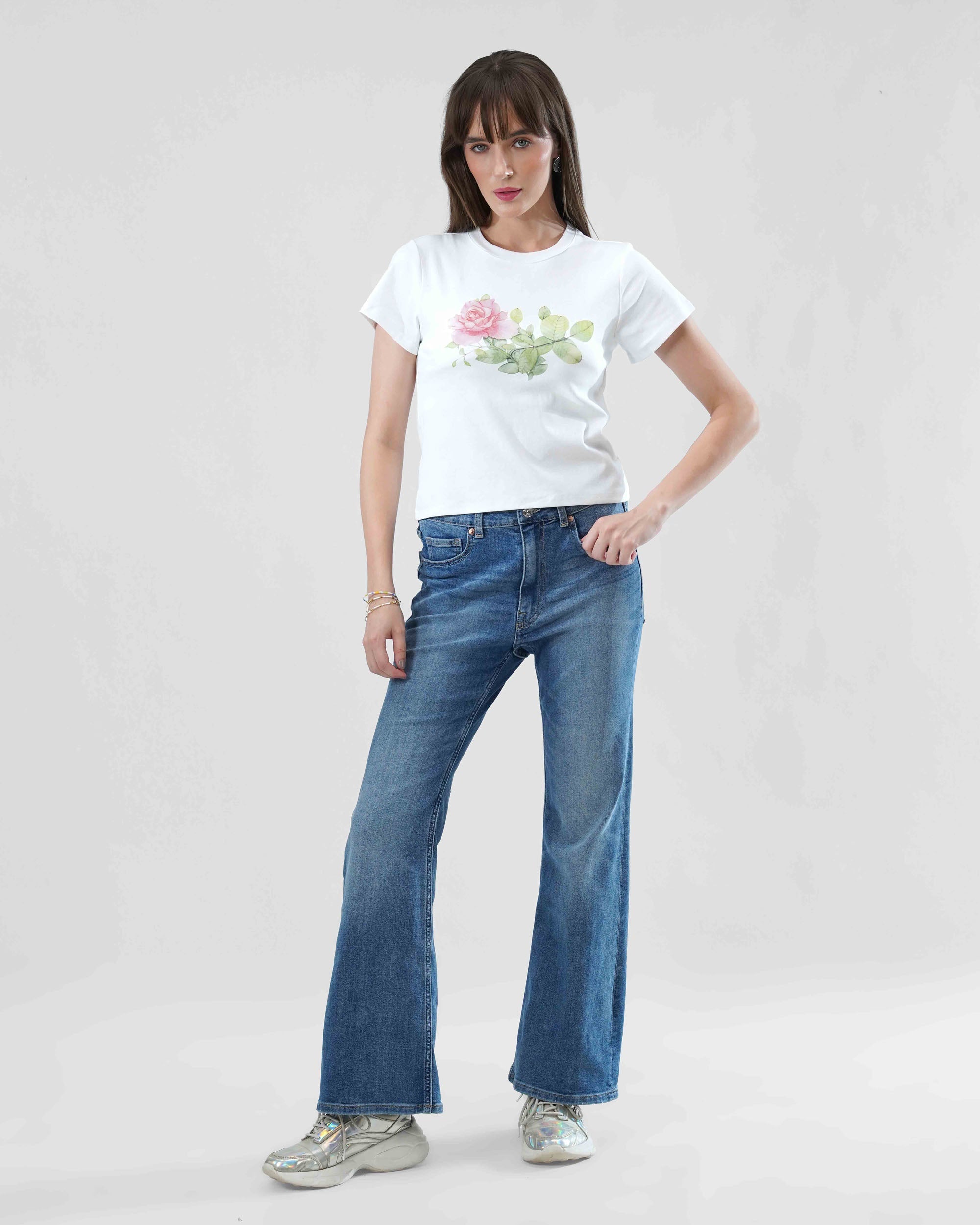 Tshirt - Rose print Blnkz