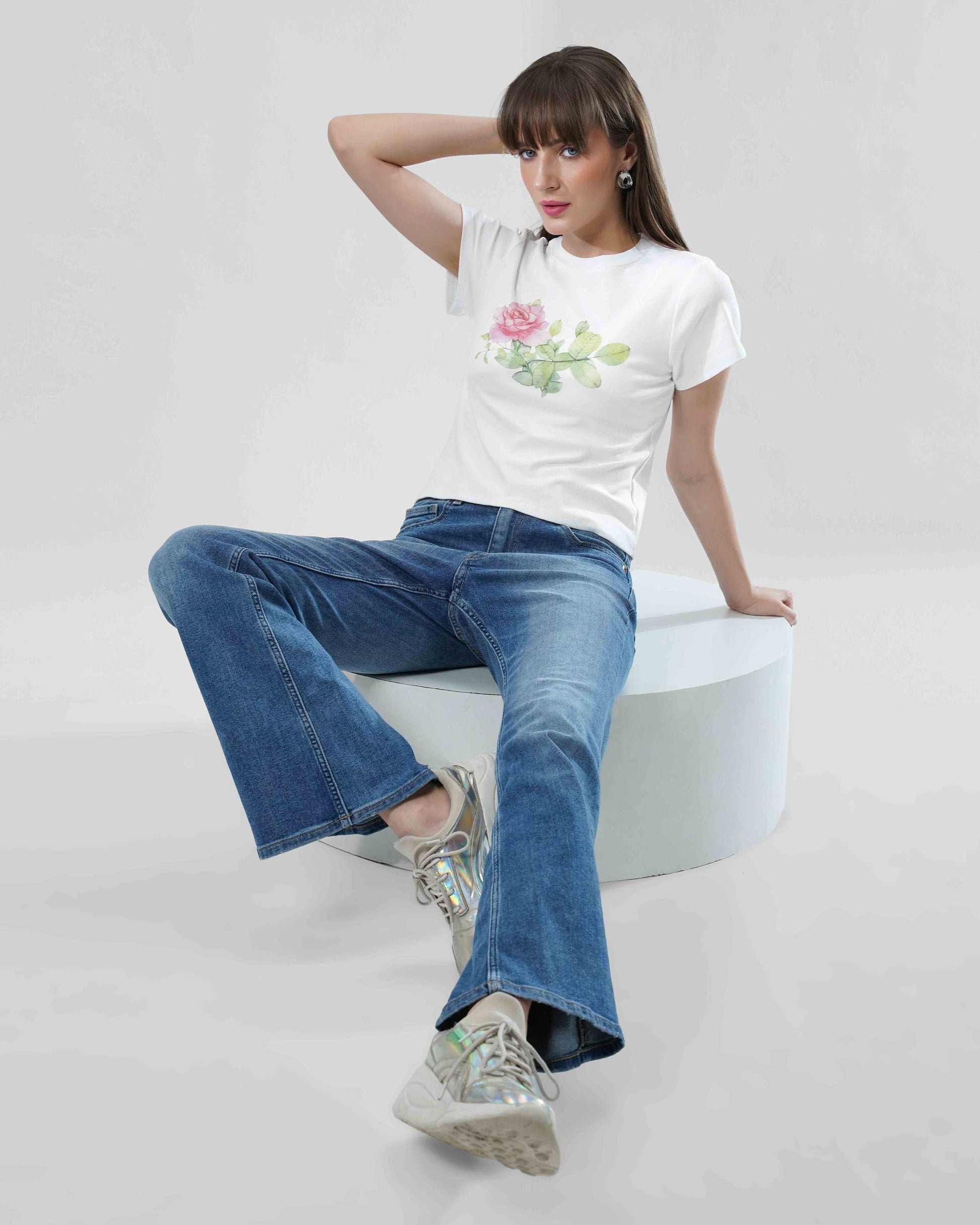 Tshirt - Rose print Blnkz