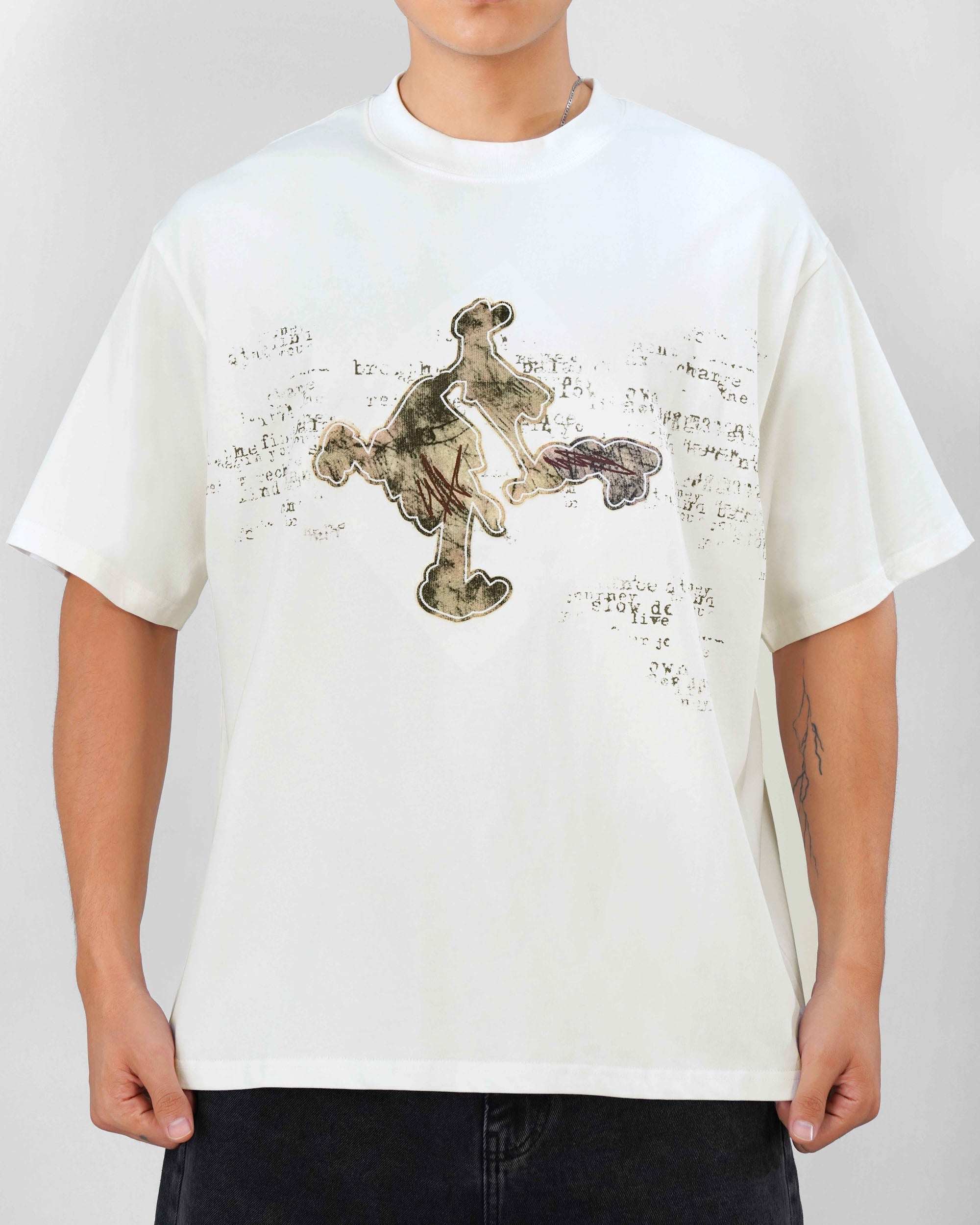 Oversized T-shirt Patch work Blnkz