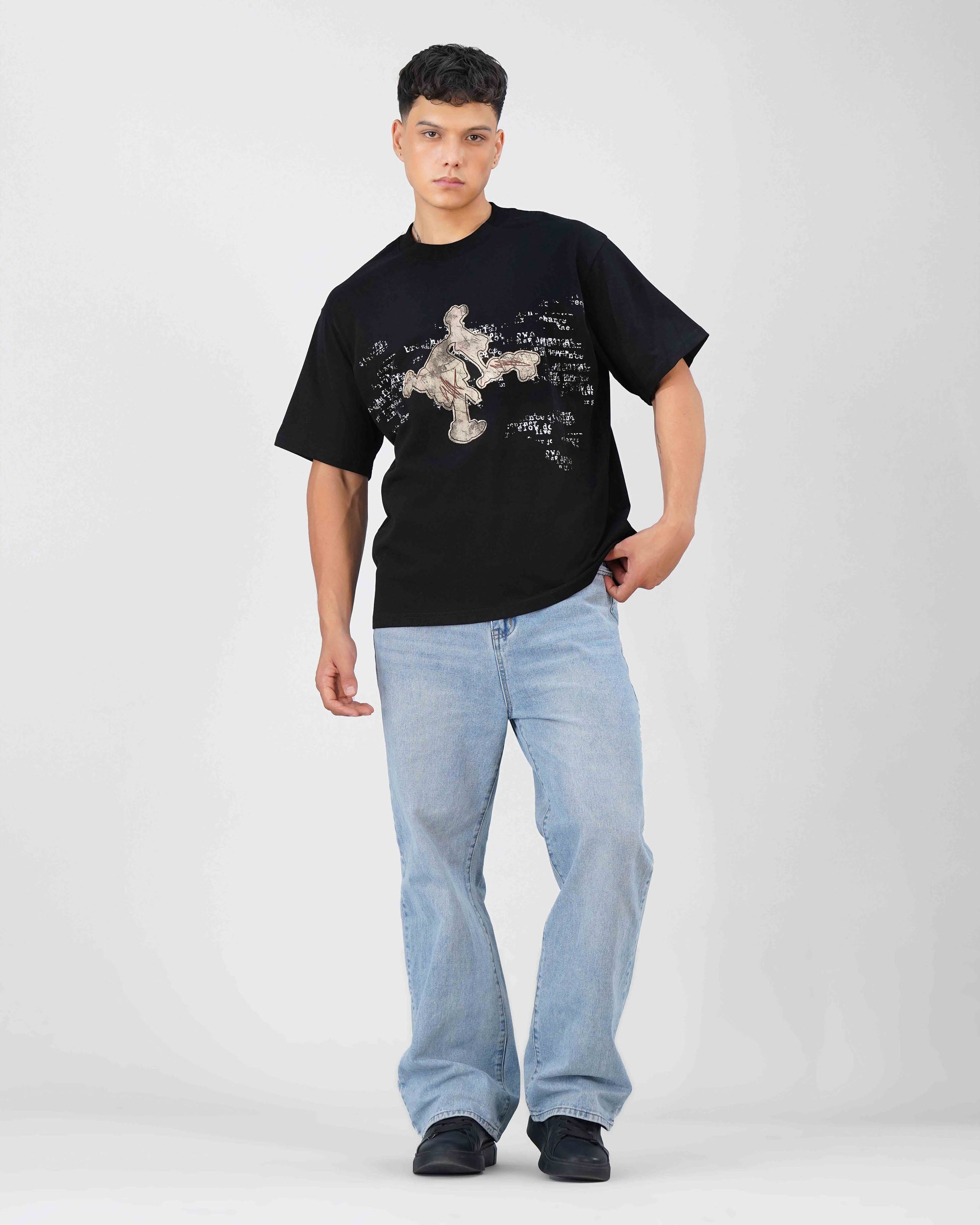 Oversized T-shirt Patch work