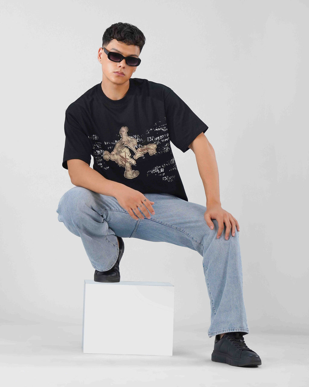 Oversized T-shirt Patch work