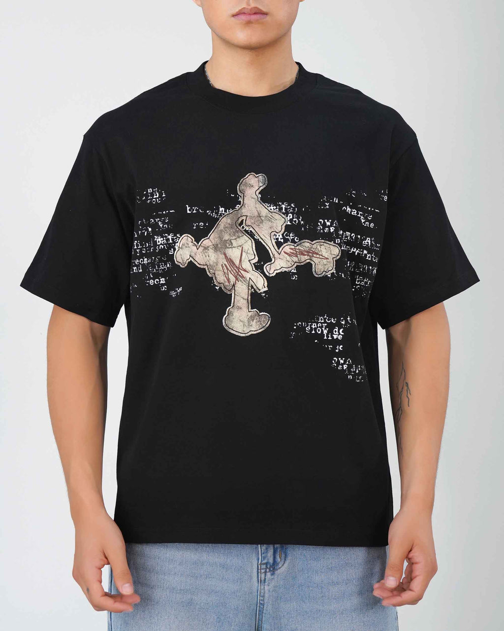 Oversized T-shirt Patch work