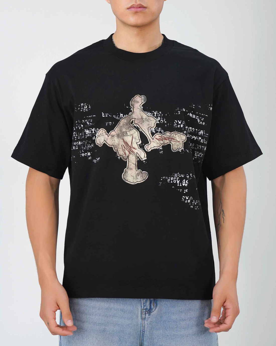 Oversized T-shirt Patch work Blnkz